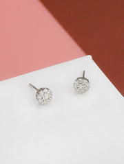 Circ Baguette Center Diamond Studs