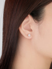 Circ Baguette Center Diamond Studs
