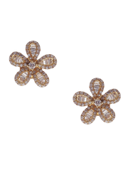 Chloris The Floral-5 Yellow Baguette Earrings