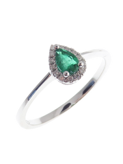 Frea Tear Diamond Round Ring
