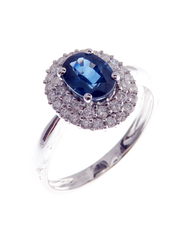 Eye From the Sea Diamond Round Ring