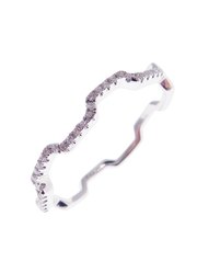 Diamond White S-wav Stack Ring