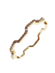 Diamond Yellow S-wav Stack Ring