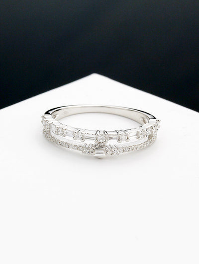 Hermes Diamond Baguette-R Double Ring